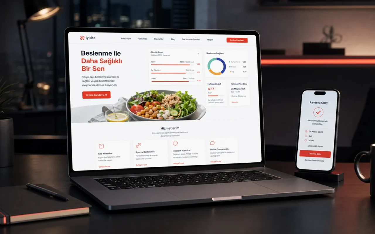 Diyetisyenler İçin Web Sitesi Rehberi 2026: En İyi Sayfa Yapısı, SEO ve Online Randevu Stratejisi
