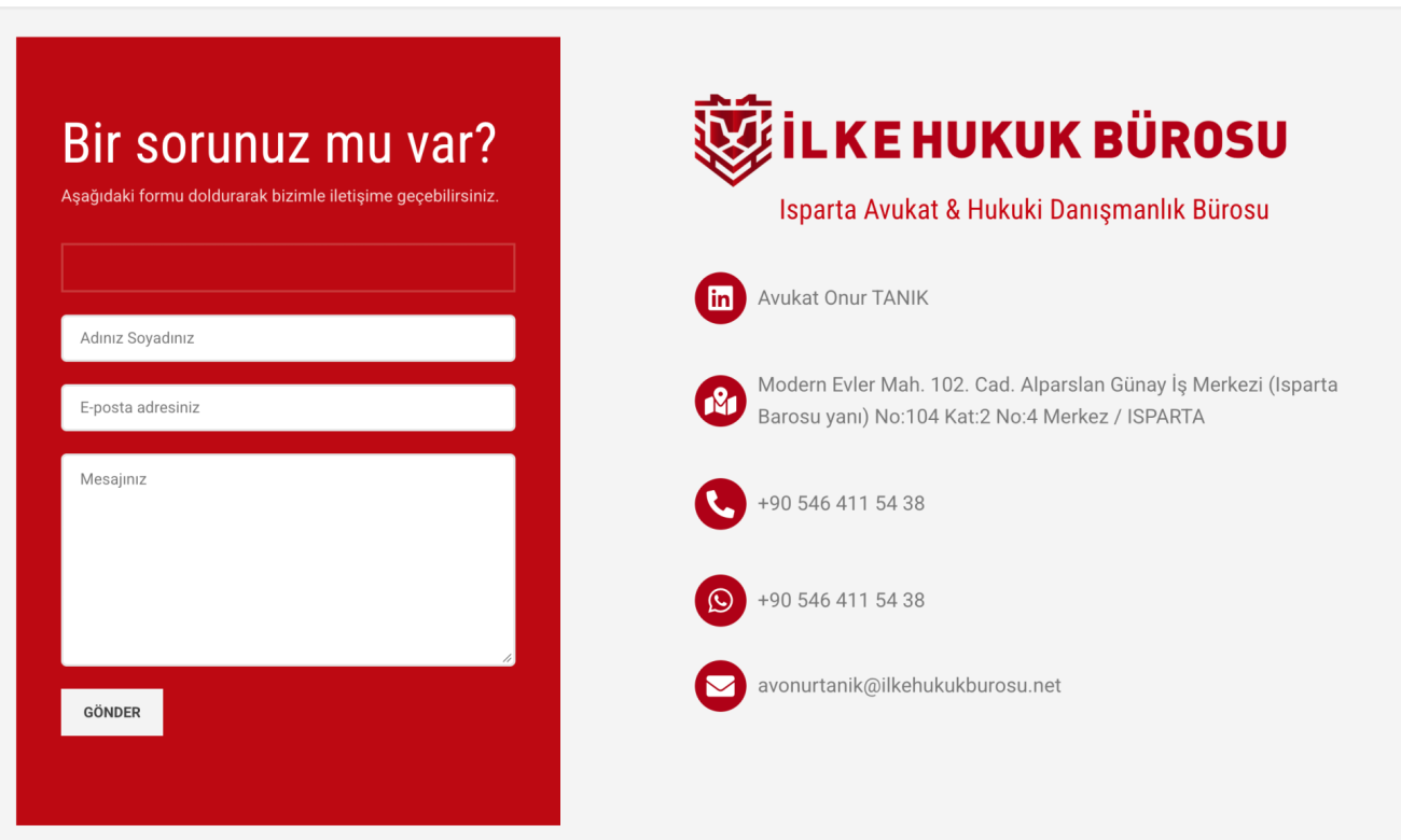 İlke Hukuk Bürosu proje ekranı 3