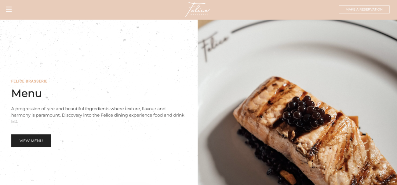 Felice Brasserie proje ekranı 3