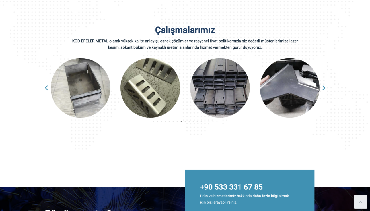 Efeler Metal proje ekranı 3