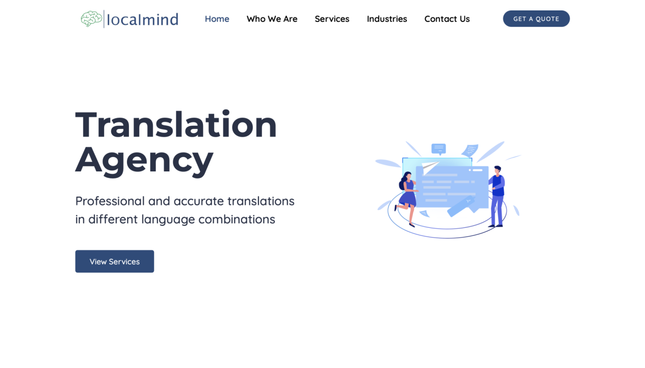 Localmind Translation Agency proje ekranı 1