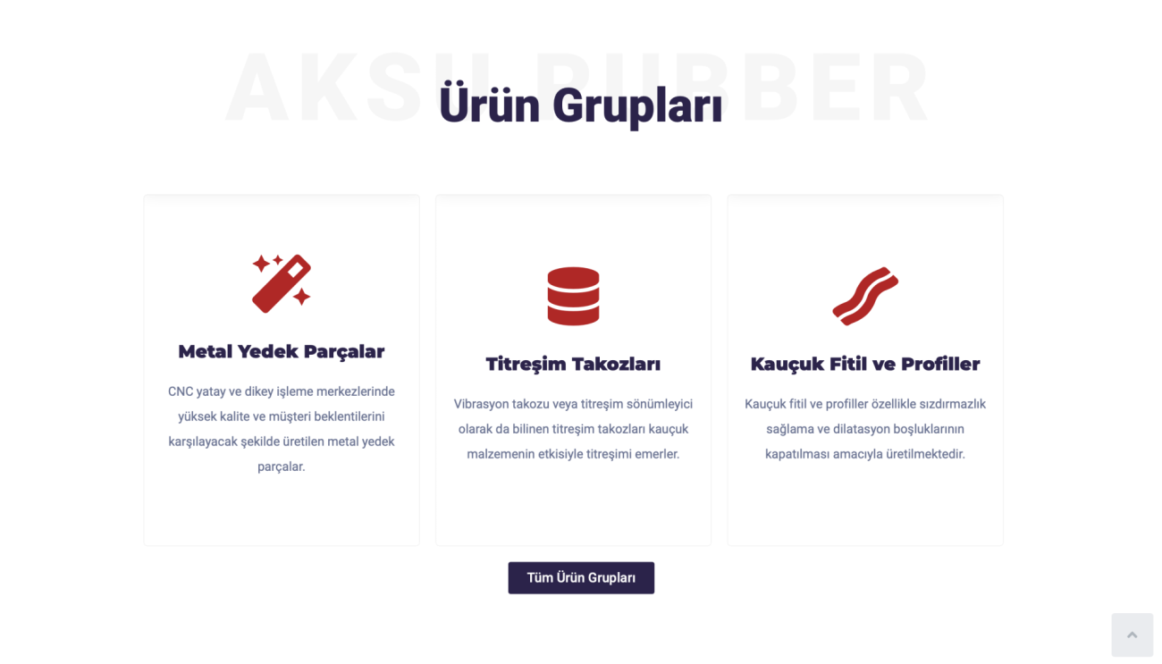Aksu Rubber proje ekranı 2